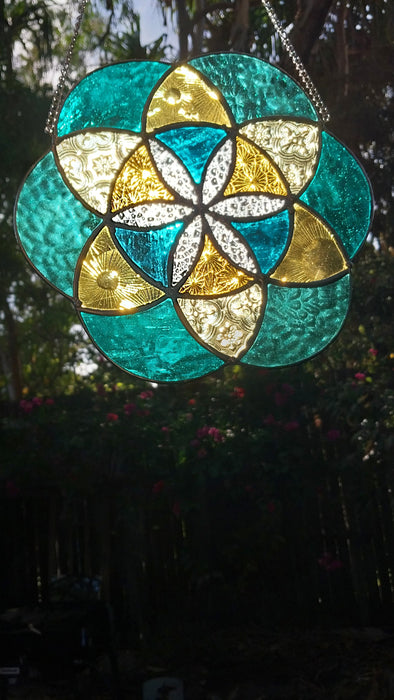 Seed of life Mandala 💙💚🤍