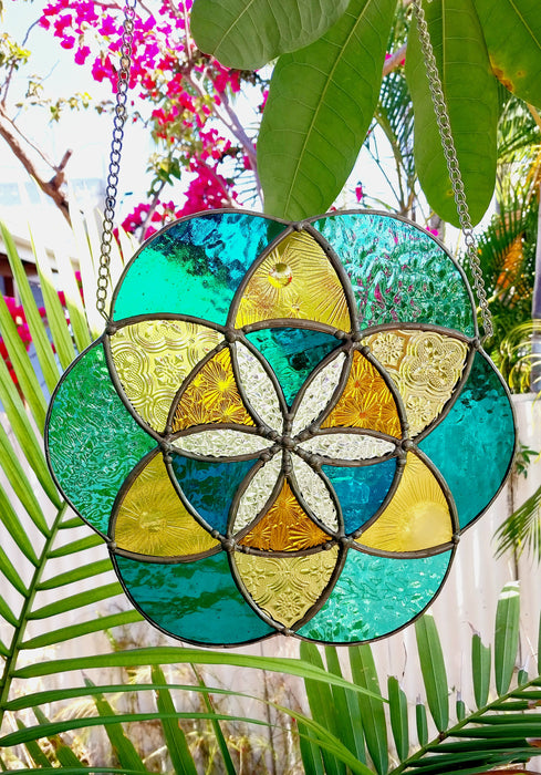 Seed of life Mandala 💙💚🤍