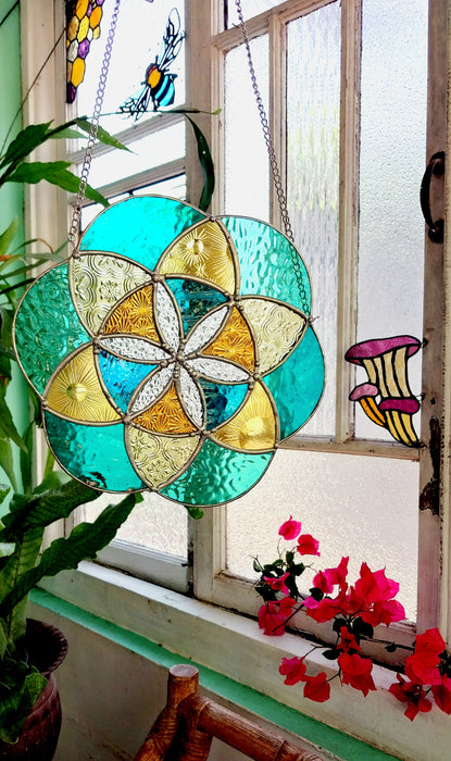 Seed of life Mandala 💙💚🤍