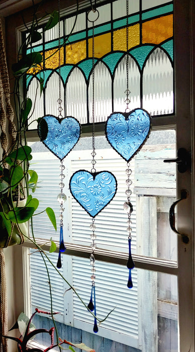 Heart of sparkling sunshine 💙            Blue Japanese floral