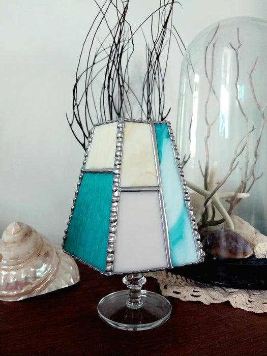Mini stained glass light