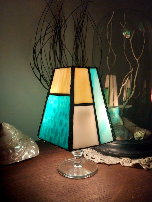 Mini stained glass light