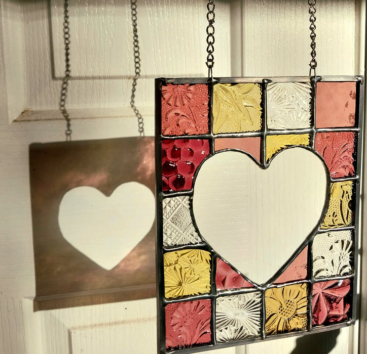 "An open heart" Patchwork 3 pink/yellow