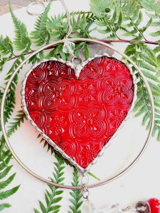 Heart of sparkling sunshine ❤️ red Morisco