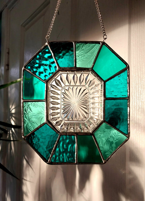 stained glass blue Sapphire