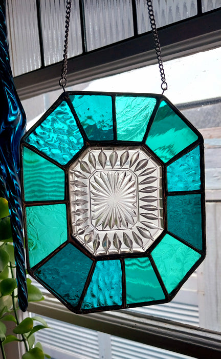 stained glass blue Sapphire