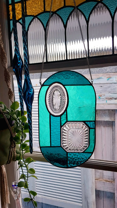 "patchwork in Teal "