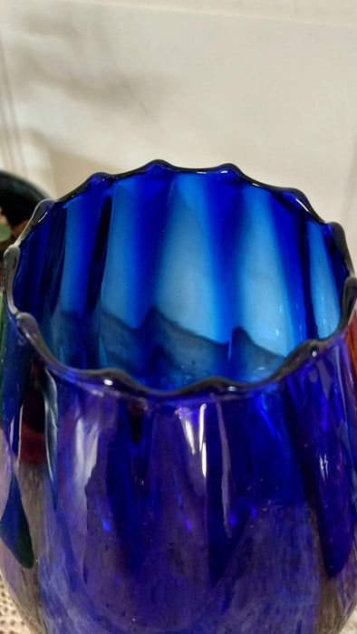 Vintage Cobalt blue Brandy glass
