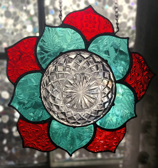 Available Saturday 13th of June 3pm AEST Mandala teal/red