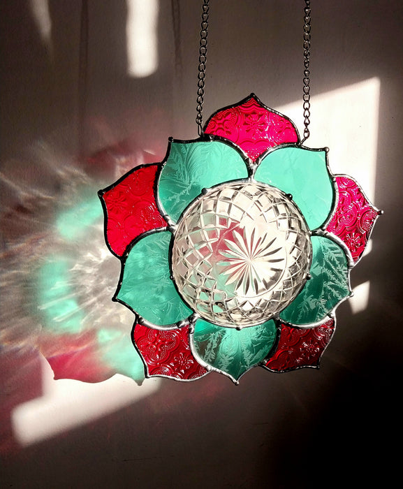 Available Saturday 13th of June 3pm AEST Mandala teal/red