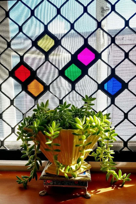 Screen mosaics.                    Diamond Dazzler's Rainbow.