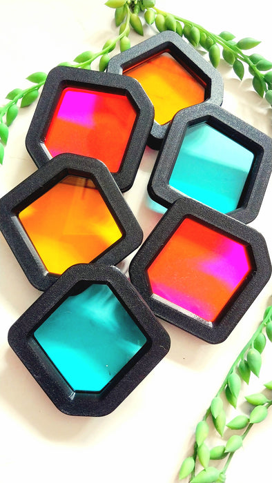 Screen mosaics.                    Diamond Dazzler's The 80's (teal, pink, orange)